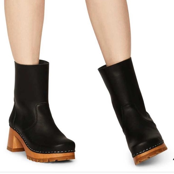 Swedish Hasbeens NWT Pull On Knee Olive Clog Boot Best seller 🌈 - Picture 3 of 12